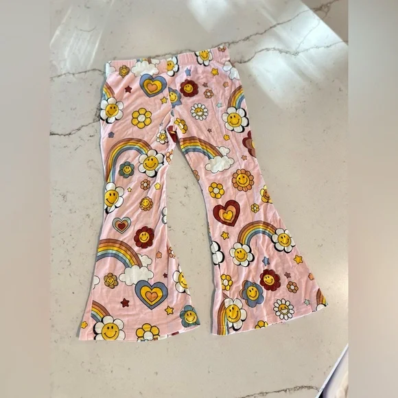 Posh Peanut 2T Hippie Print Bell Bottoms RARE - Picture 1 of 5